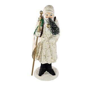 Department 56 Father Frost Belsnickle Santa Figurine 6.75" Holding Staff & Tree